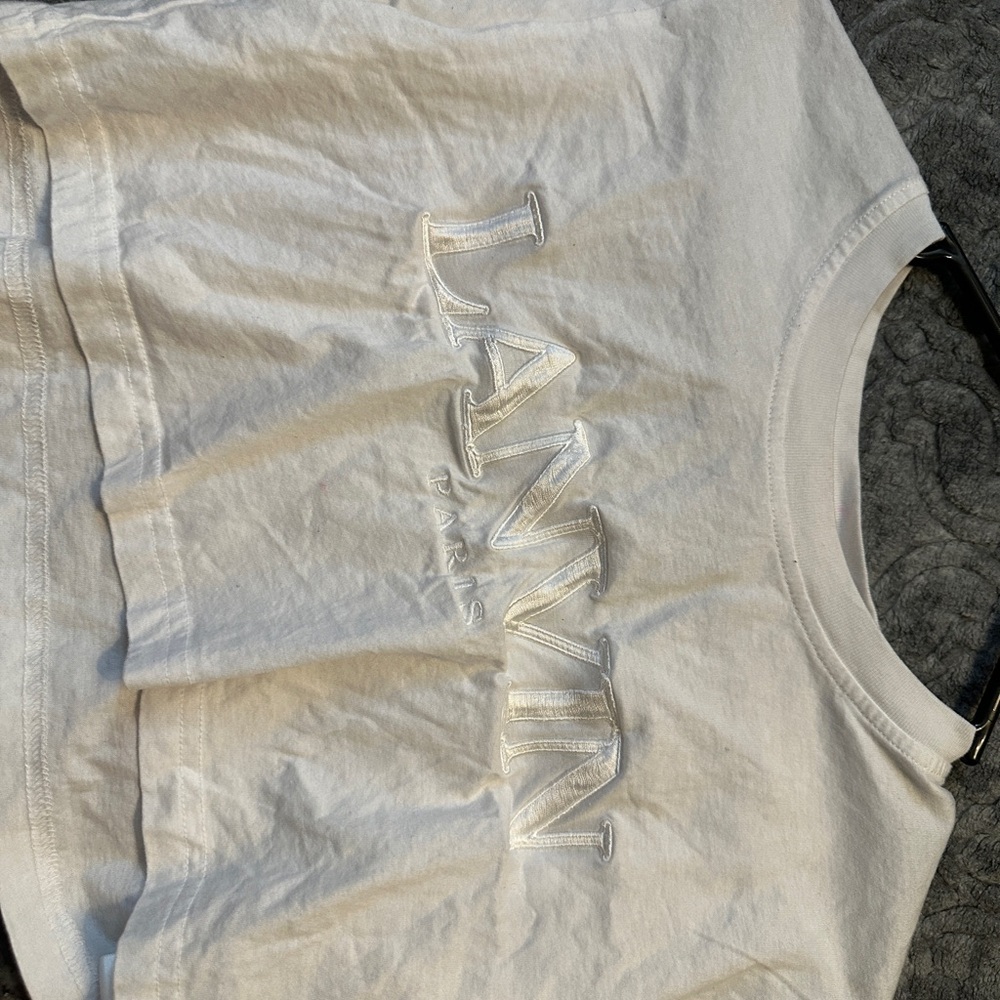 Lanvin crop white tee